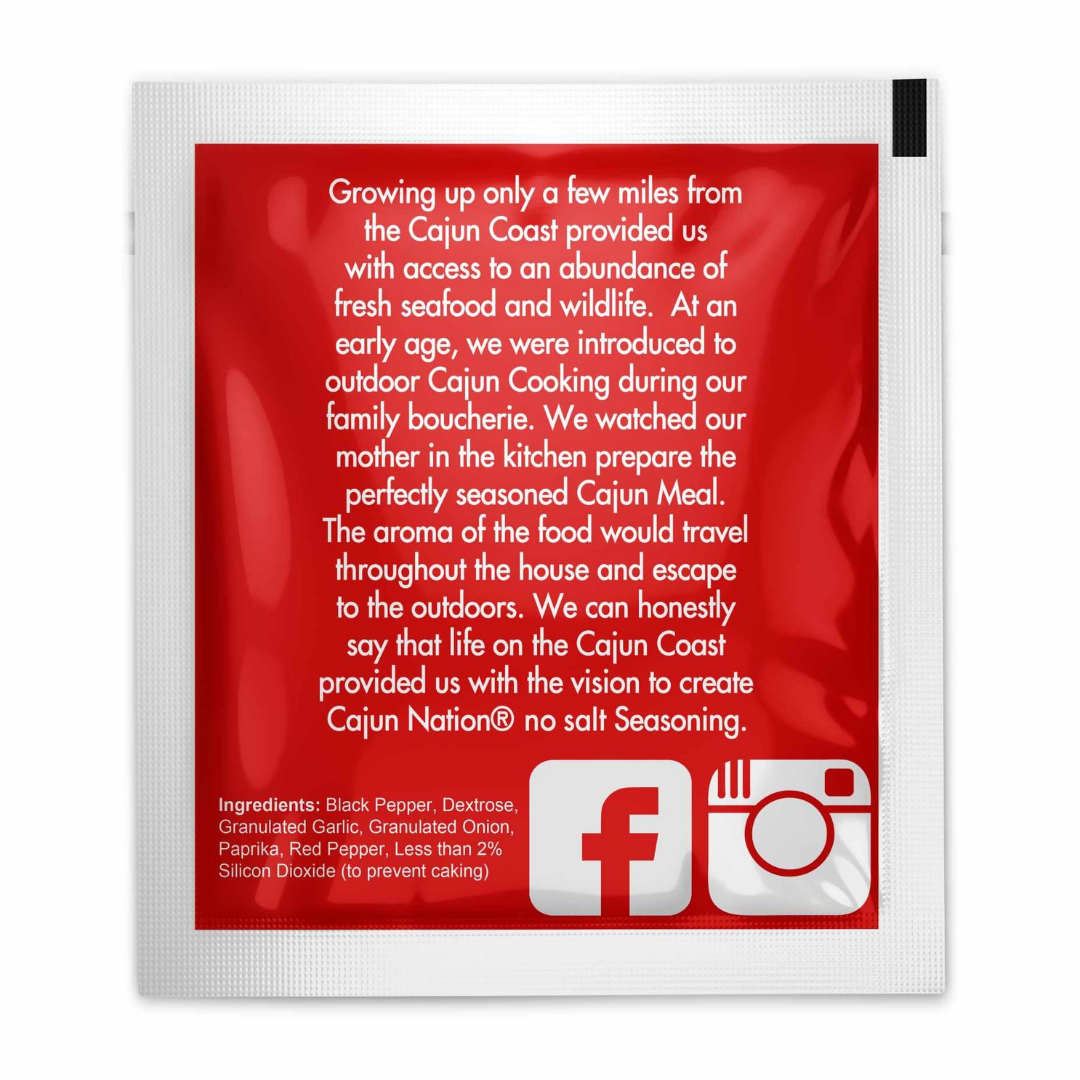 Cajun Nation - GEAUX PACKS _ No Salt _ Cajun Seasoning - Packets