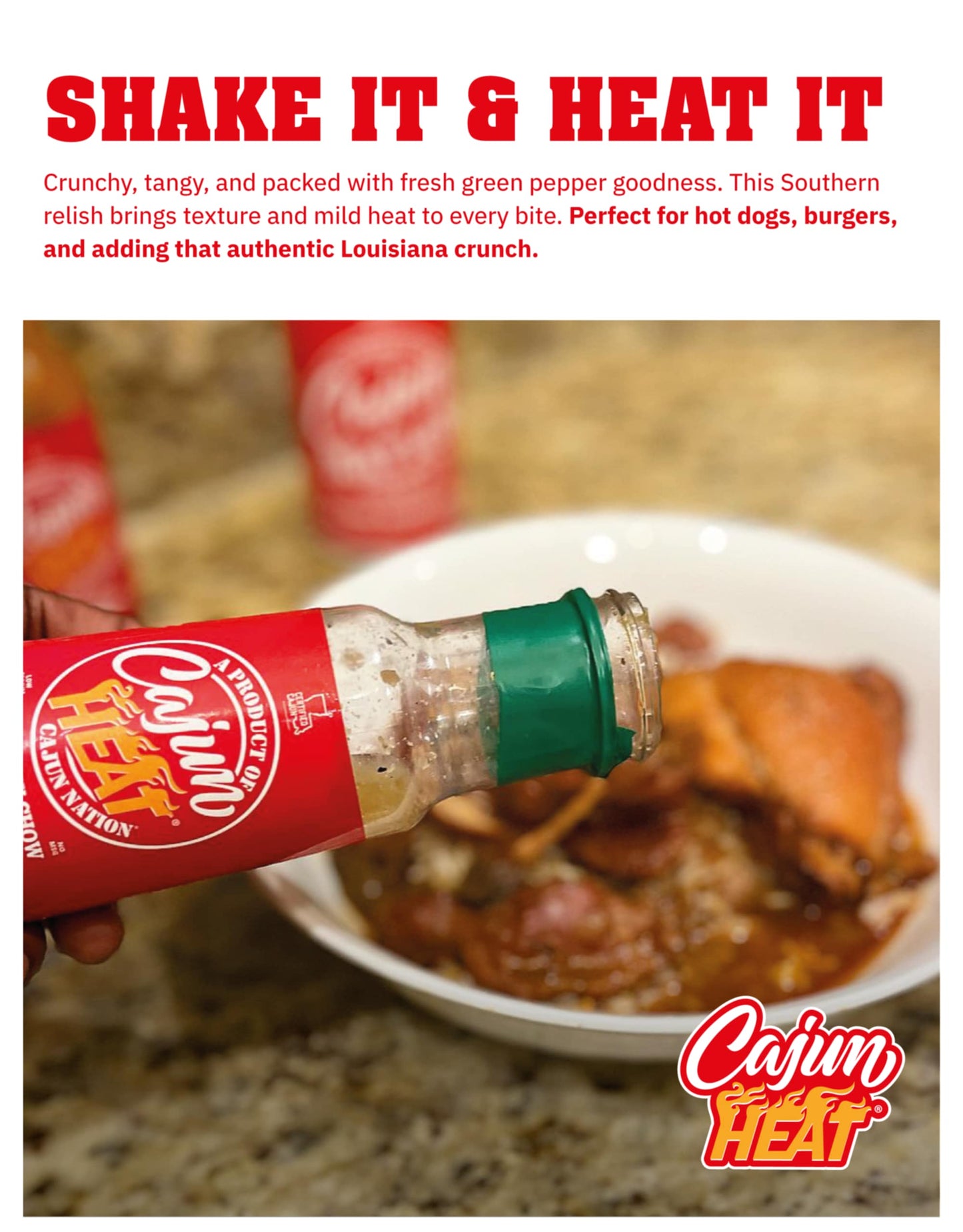 Cajun Nation - Cajun Heat - Low Sodium - No MSG - Gluten-Free - The Spice Is Right.