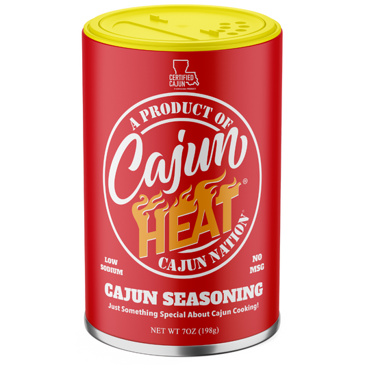 GEAUX GET THE RED CAN -  Cajun Heat Low Sodium Cajun Seasoning with No MSG and Gluten-Free, Great Flavor, 7 ounce.