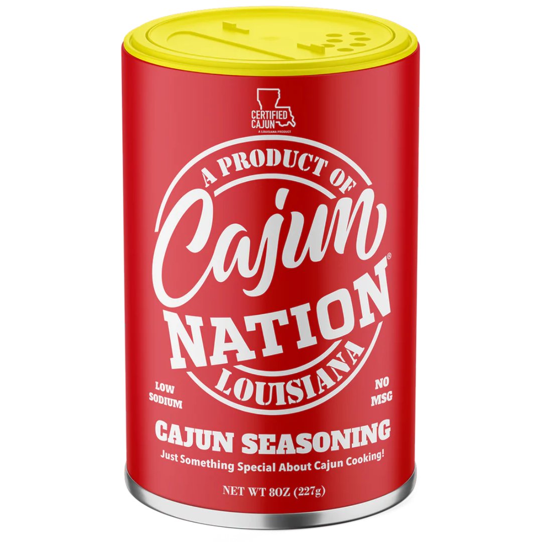 Cajun Nation Low Salt Cajun Seasoning - Certified Cajun Red Can