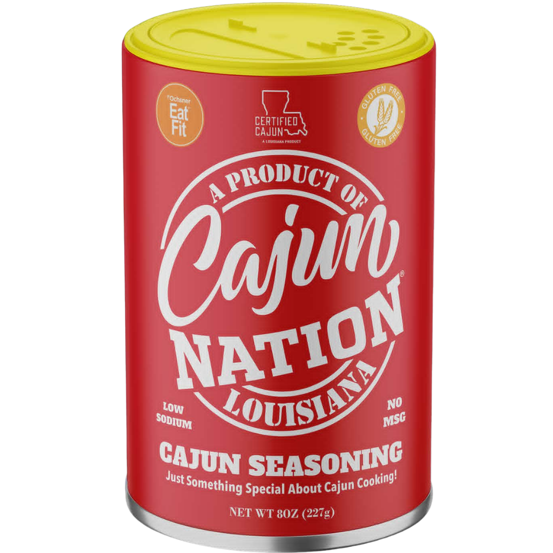Cajun Nation - Cajun Seasoning - Red Can - Low Sodium - No MSG - Gluten Free - GEAUX GET THE RED CAN!