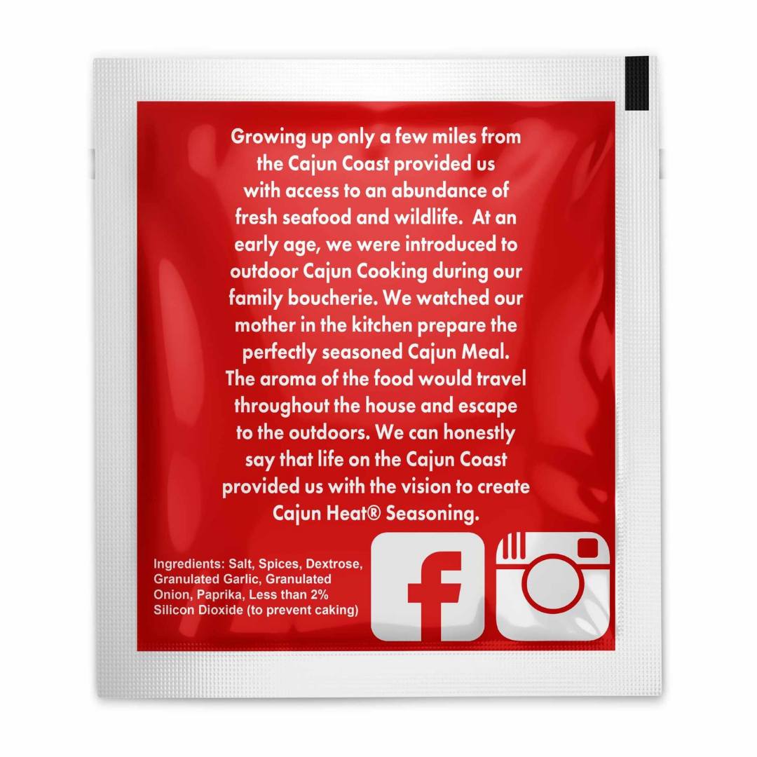 Cajun Nation - Cajun Heat -GEAUX PACKS - Low Sodium - No MSG - Packets