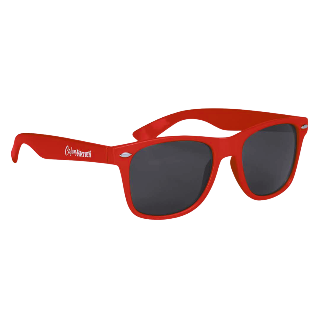 Cajun Nation Executive Vision Sunglasses -
Made of Recycled ABS
UV400 Lenses Provide 100% UVA And UVB Protection
Cajun Nation print on Right side