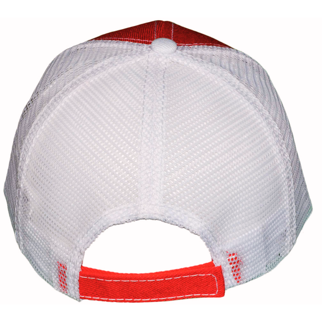 Red cap with a green patch labeled 'Cajun Sugar' on a white background