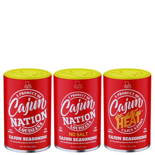 Cajun Nation - Cajun Heat - Low Sodium - No Salt- No MSG - Gluten-Free - Cajun Seasoning