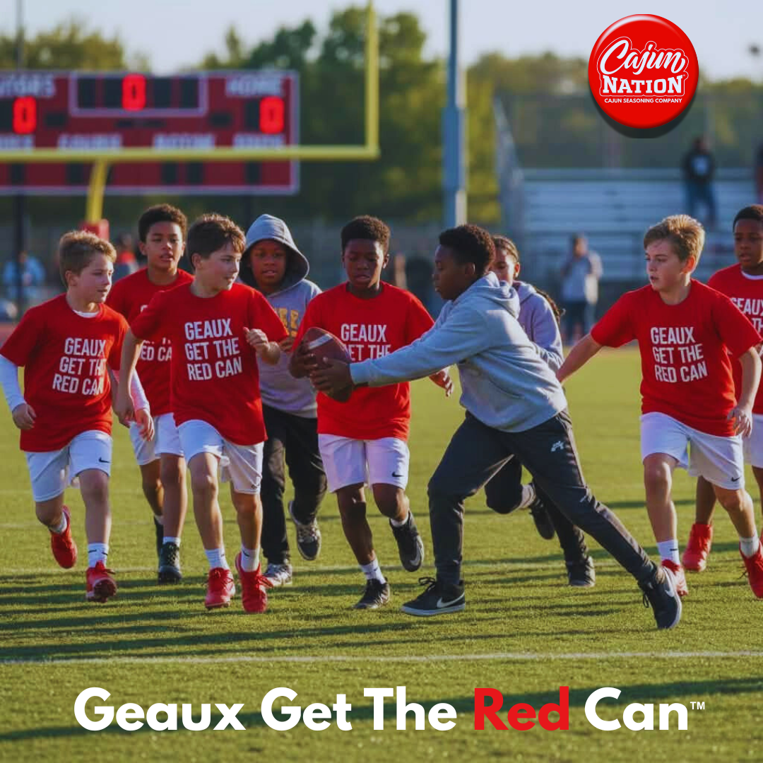 FOOTBALL PLAYERS GOT THE RED CAN