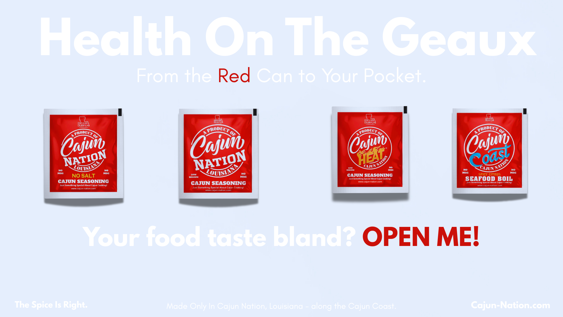 Cajun Healthies Variety Flavors