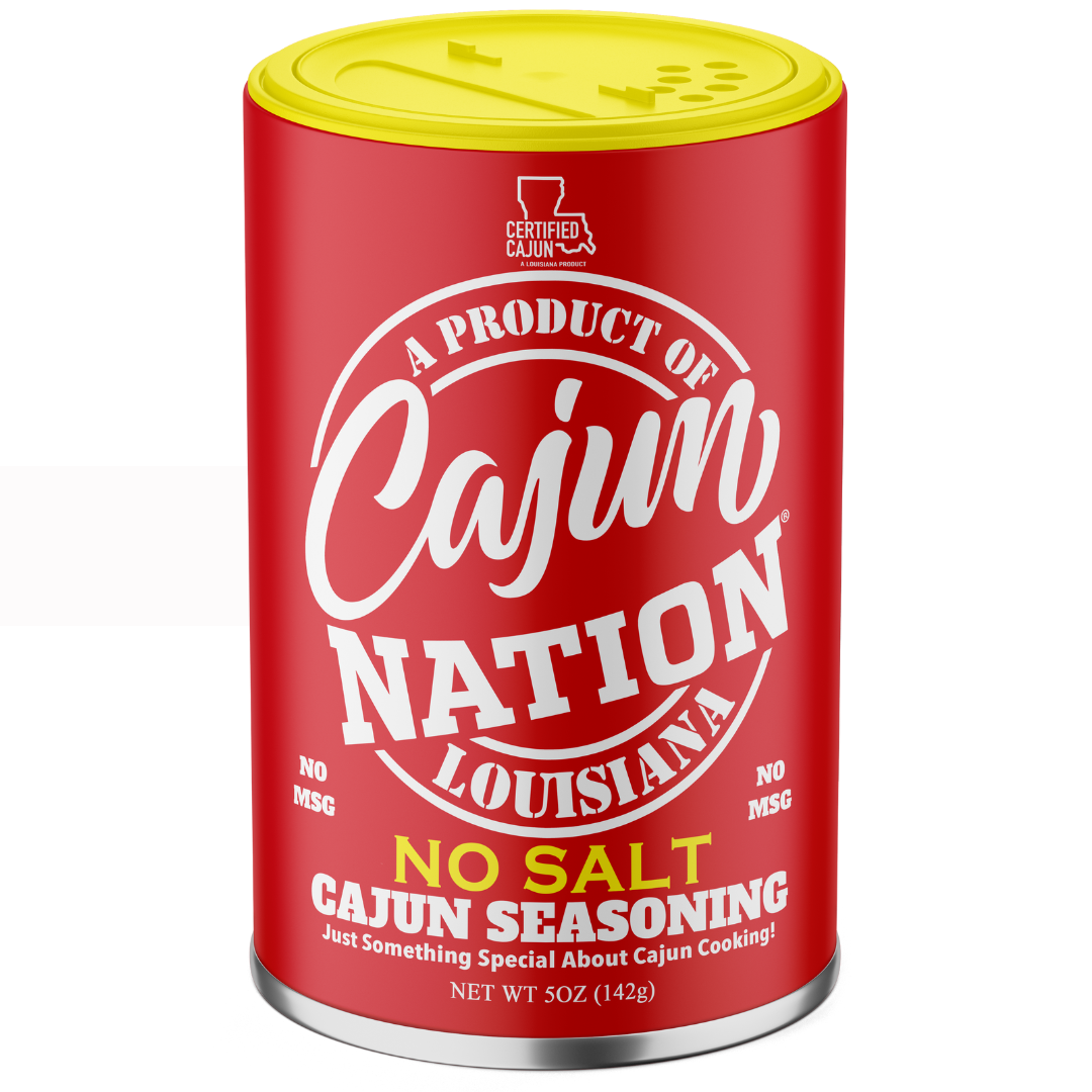 Cajun Nation NO SALT Cajun Seasoning 5oz - Louisiana Certified Cajun - Gluten Free, No MSG - Spicy Cajun Seasoning for Turkey, Jambalaya, Gumbo, Seafood & More - Geaux Get The...