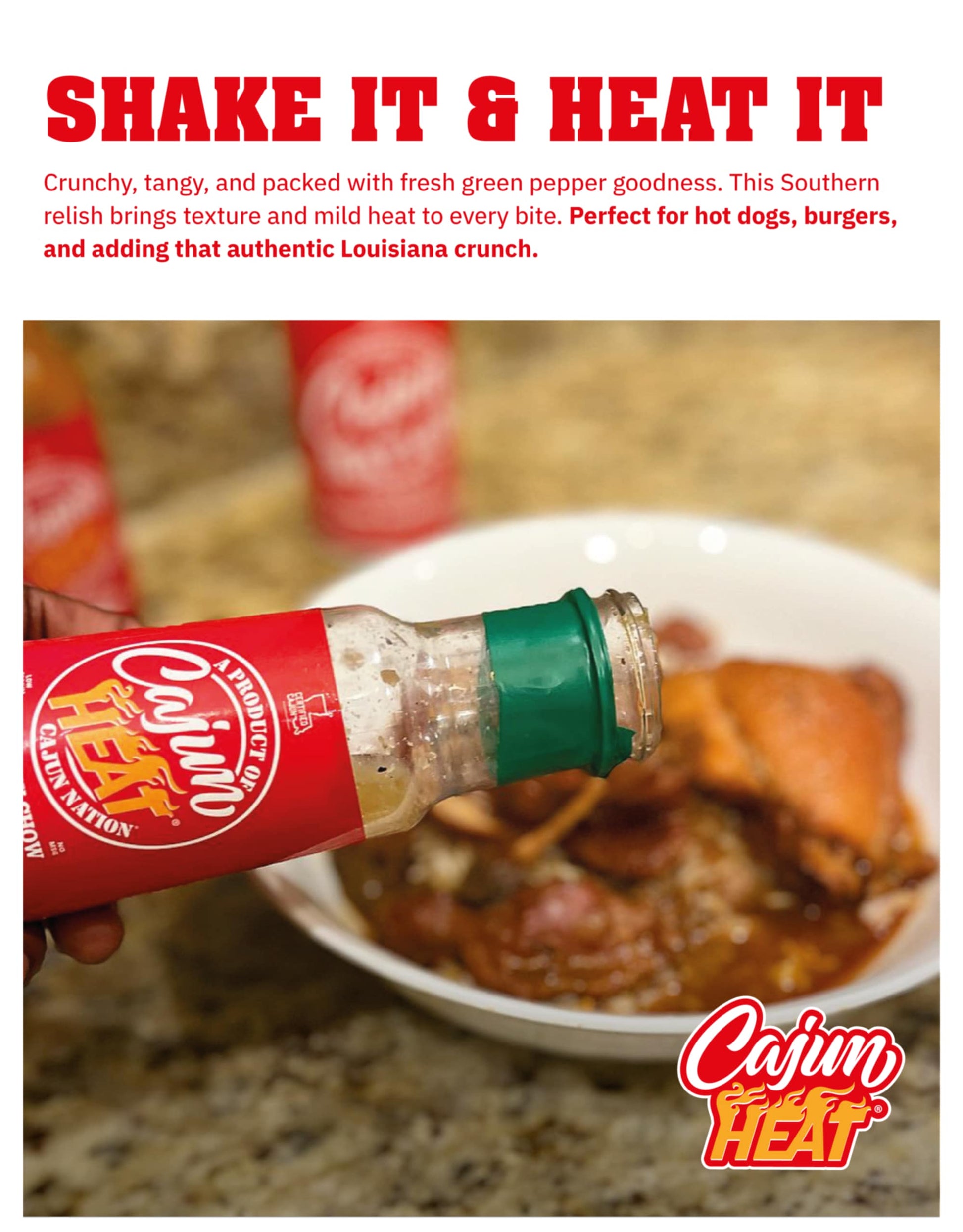 Cajun Nation - Cajun Heat - Low Sodium  - No MSG - Gluten-Free - The Spice Is Right. 