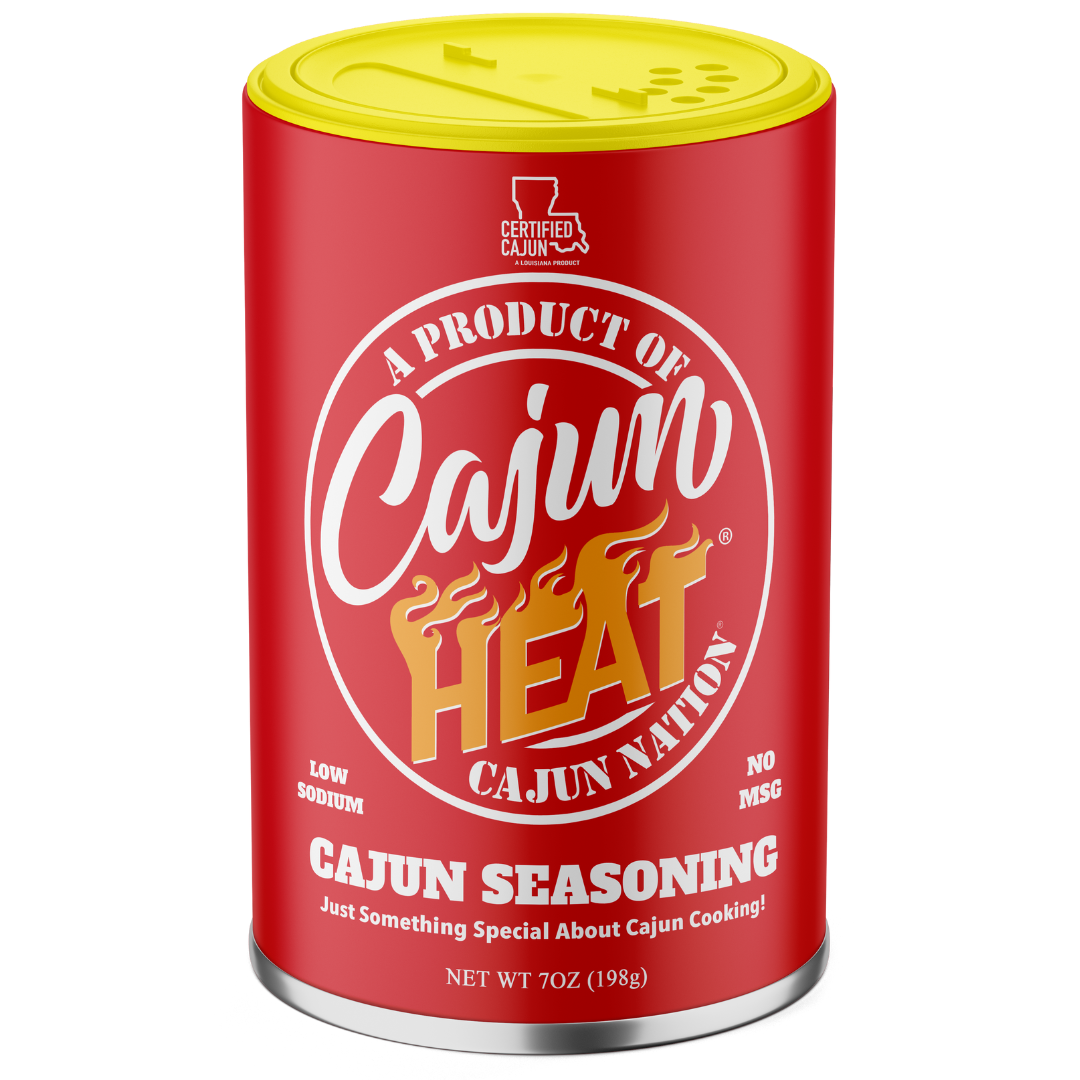 COMIN' SOON!!!🔥🔥🔥 Cajun Heat Low Sodium Cajun Seasoning with No MSG and Gluten-Free, Great Flavor, 7 ounce.