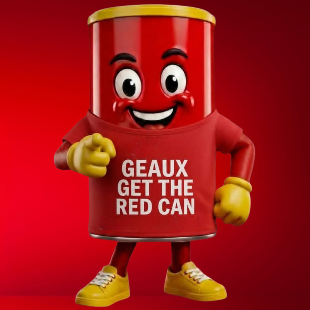 GEAUX GET THE RED CAN....!!!!!!!!!!!!!!!