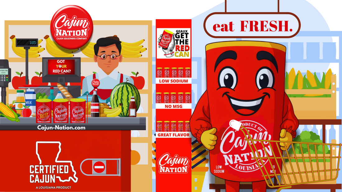 THE RED CAN MAN SHOPPING...