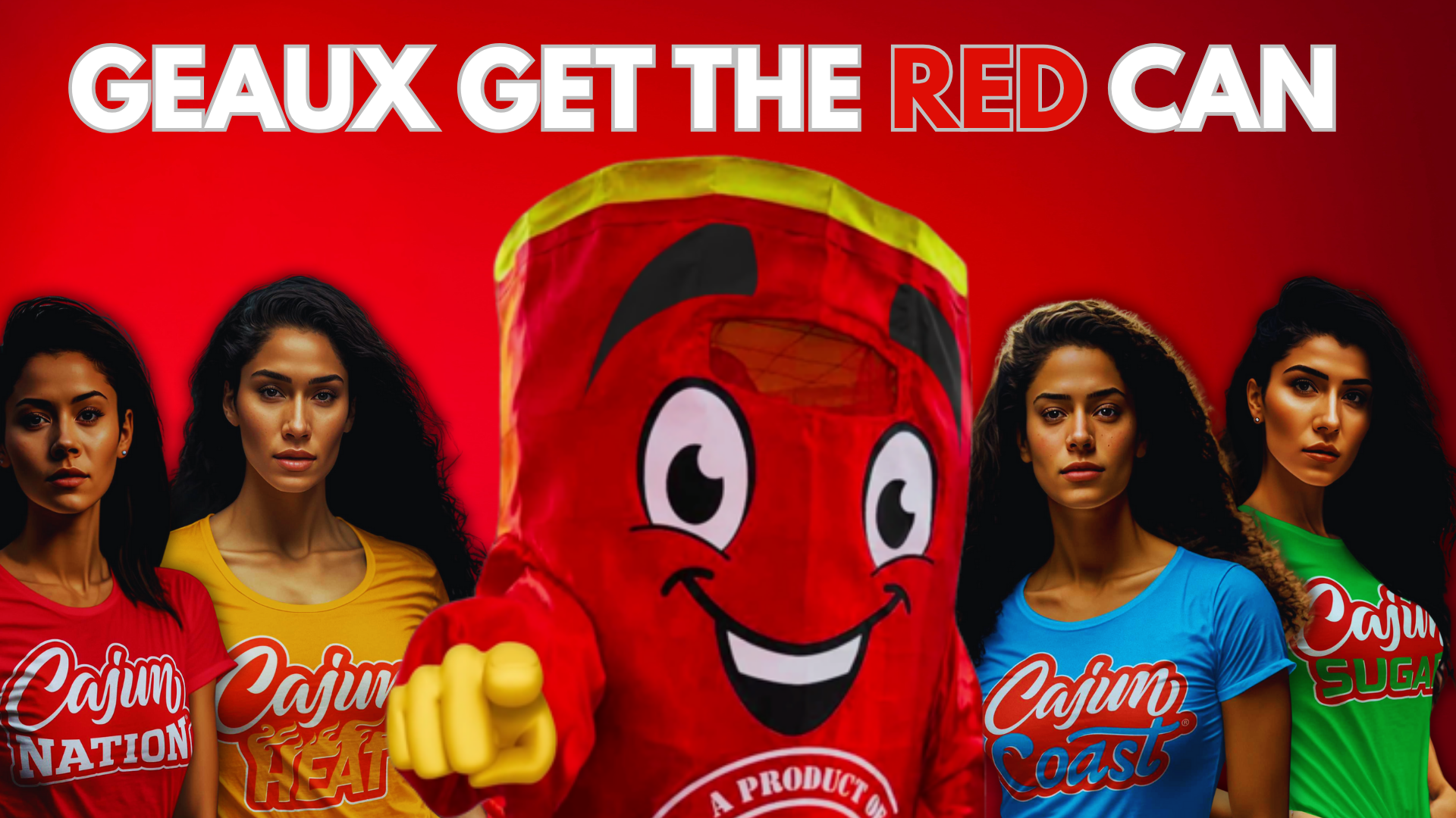 Load video: Cajun Nation - Cajun Heat- Cajun Coast - Cajun Sugar - The Cajun Nation Way -  HellCat - The Spice Is Right! - GEAUX GET THE RED  CAN!