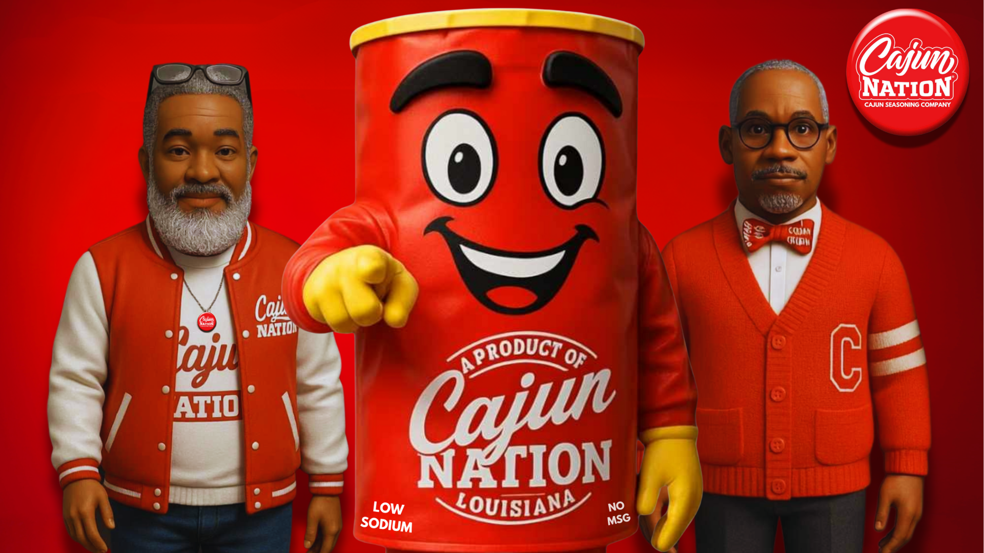 Load video: CAJUN NATION co-branding with the commUNITY in the fight against high blood pressure. GEAUX GET THE RED CAN! LOW SODIUM.🧂 NO MSG.🚫 GREAT FLAVOR.😋 CERTIFIED CAJUN.⚜️  #GeauxGetTheRedCan #CajunNationSeasoning #CajunNation #Cajun Heat #CajunCoast #CajunSugar #HomeChef #CajunCooking #CajunRecipes #Cajun #Cajuns #CajunSpices #CajunSeasoning, #Seasoning #Spices #Seafood Boil #HotSauce #ChowChow #GarlicPepper #Garlic #Pepper #Cajun Food #LowSodium #NoMSG #commUNITY #CajunCooking