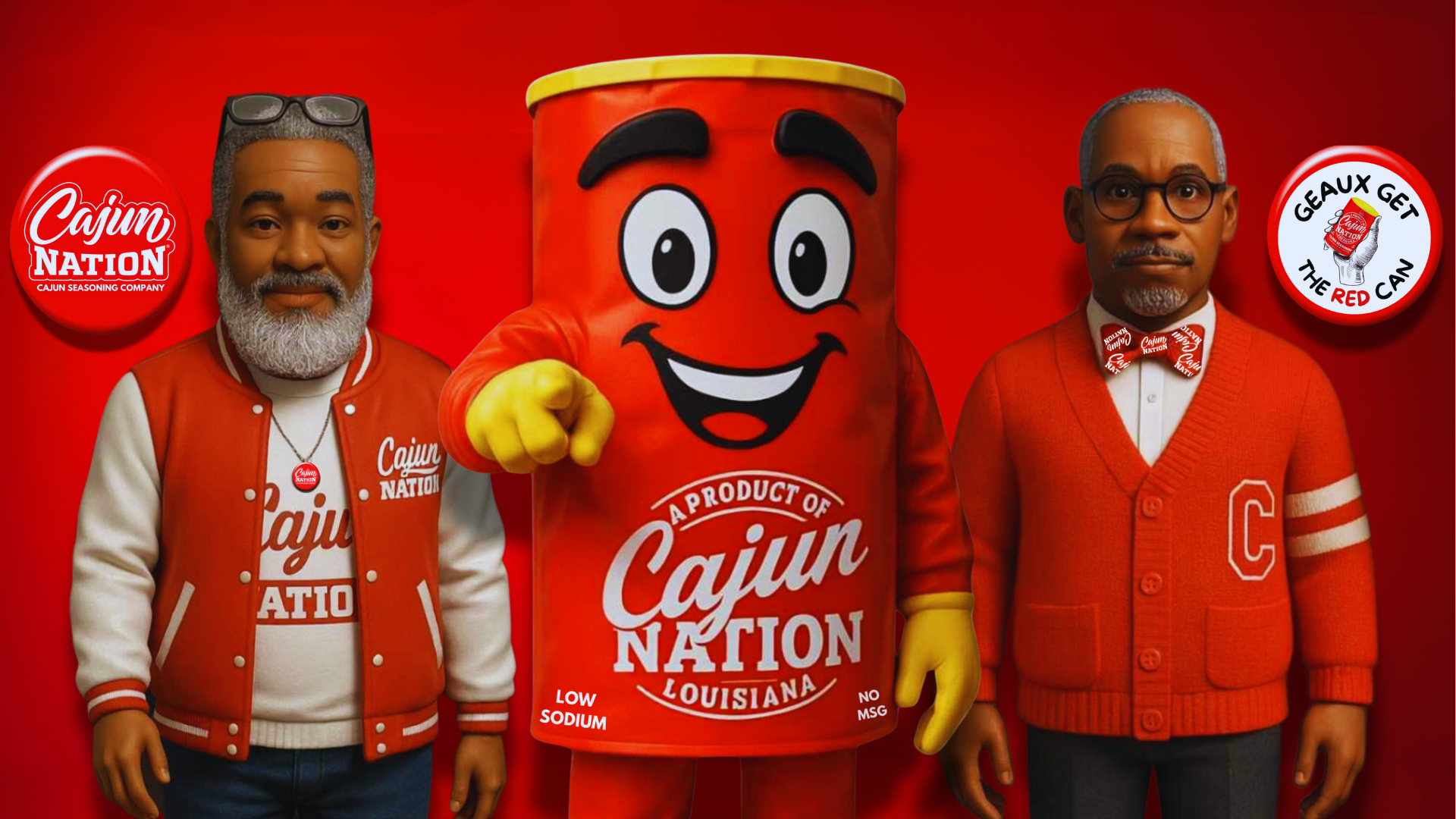 Load video: CAJUN NATION co-branding with the commUNITY in the fight against high blood pressure. GEAUX GET THE RED CAN! LOW SODIUM.🧂 NO MSG.🚫 GREAT FLAVOR.😋 CERTIFIED CAJUN.⚜️  #GeauxGetTheRedCan #CajunNationSeasoning #CajunNation #Cajun Heat #CajunCoast #CajunSugar #HomeChef #CajunCooking #CajunRecipes #Cajun #Cajuns #CajunSpices #CajunSeasoning, #Seasoning #Spices #Seafood Boil #HotSauce #ChowChow #GarlicPepper #Garlic #Pepper #Cajun Food #LowSodium #NoMSG #commUNITY #TheRedCan