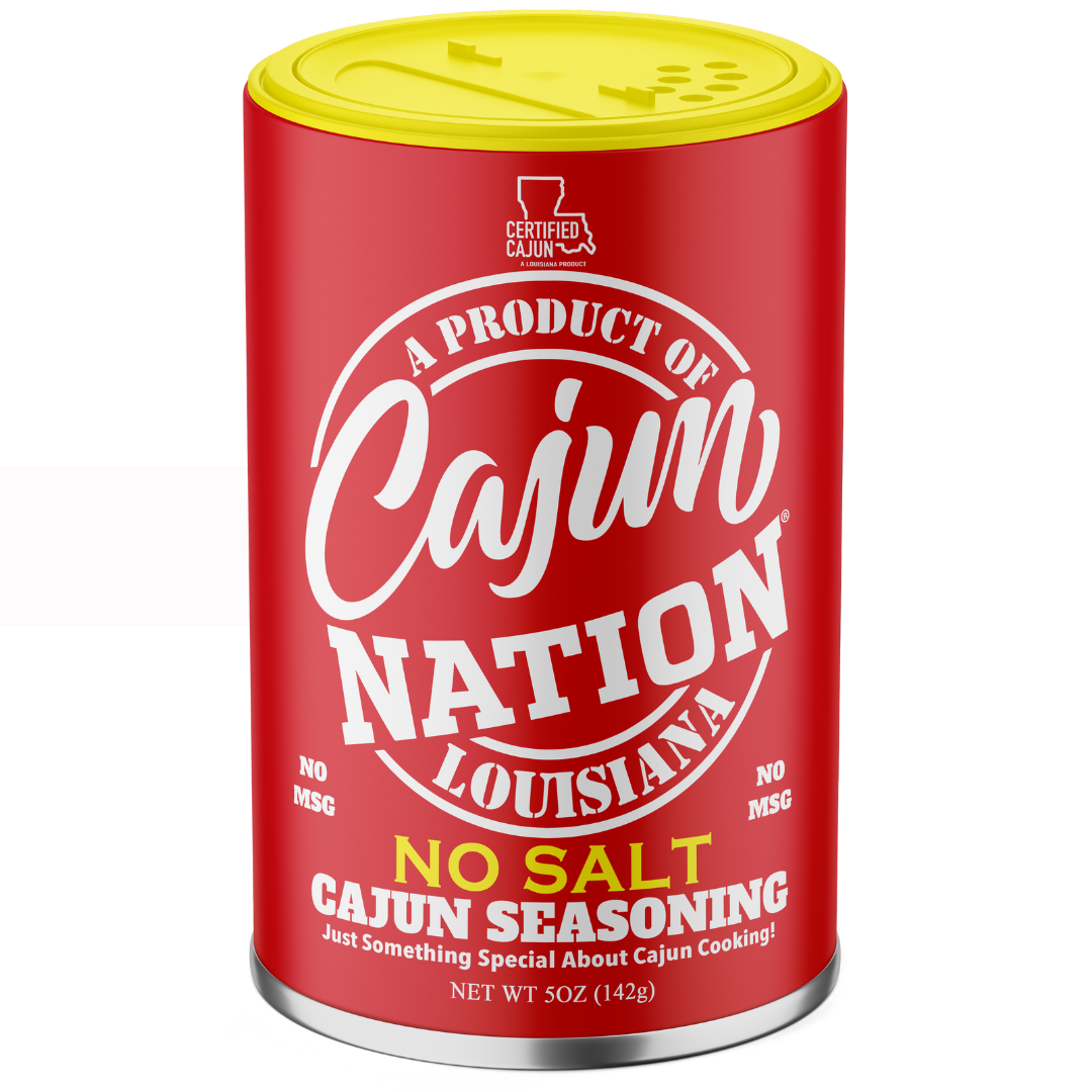 COMIN' SOON!!! Cajun Nation NO SALT Cajun Seasoning with No MSG and Gluten-Free, Great Flavor, 5 ounce,🚫🧂