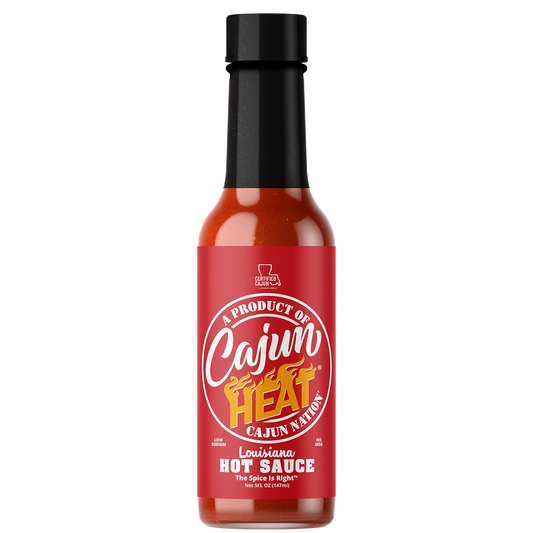 Cajun Nation - Cajun Heat - Louisiana - Hot Sauce - Low Sodium - No MSG - Gluten-Free - The Spice Is Right. 