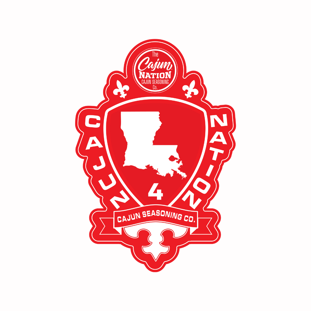 Cajun Nation Louisiana Crest Stickers are 3 inch custom die cut stickers. Thick, durable vinyl protects from scratches, water & sunlight.
