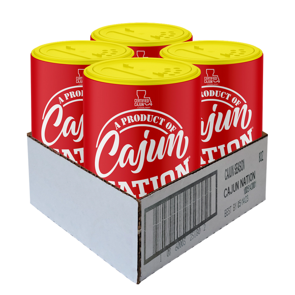 GEAUX GET THE RED CAN - Cajun Nation Cajun Seasoning Low Sodium is a Certified Cajun 8oz flavorful LOW SODIUM (140mg) Cajun Seasoning blend of Cajun Spices with No MSG and GLUTEN FREE. Blended in Cajun Nation, Louisiana along the Cajun Coast.